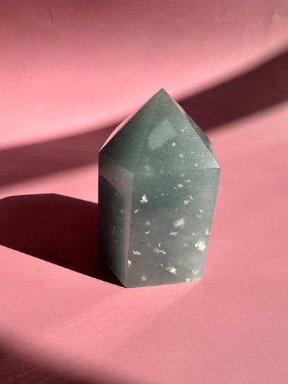 Large Peruvian Snowflake Angelite Tower - B