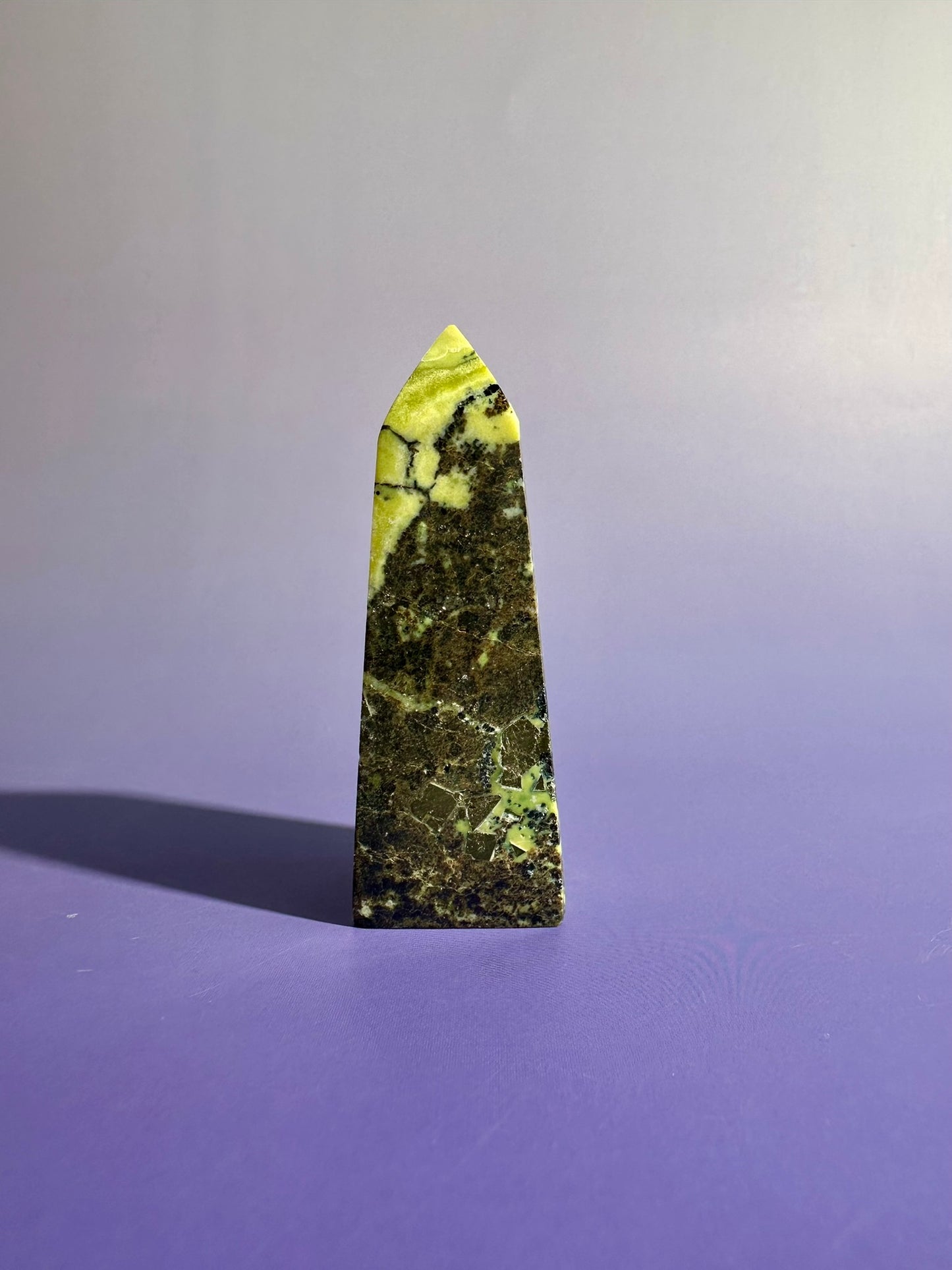 Perfectly Imperfect Serpentine with Pyrite Tower (Peru) Option A Misfit | Chipped Tip | Grounding Crystal