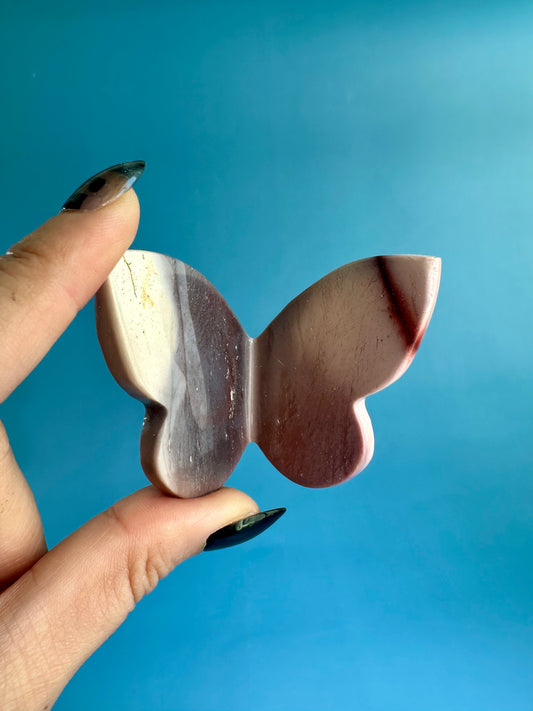 Mookaite Jasper 3D Butterfly Carving