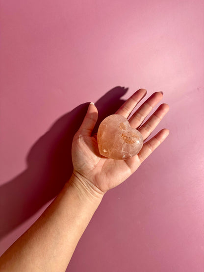 Fire Quartz Heart – Option C | Motivation, Strength & Grounding Crystal
