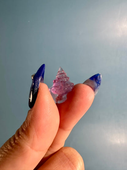 Mini Rainbow Fluorite Shell | Ocean Crystal Carving