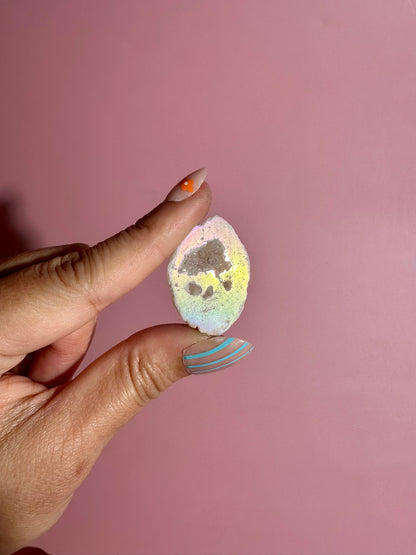 Intuitively Chosen Aura Quartz Geode | Rainbow Crystal Geode