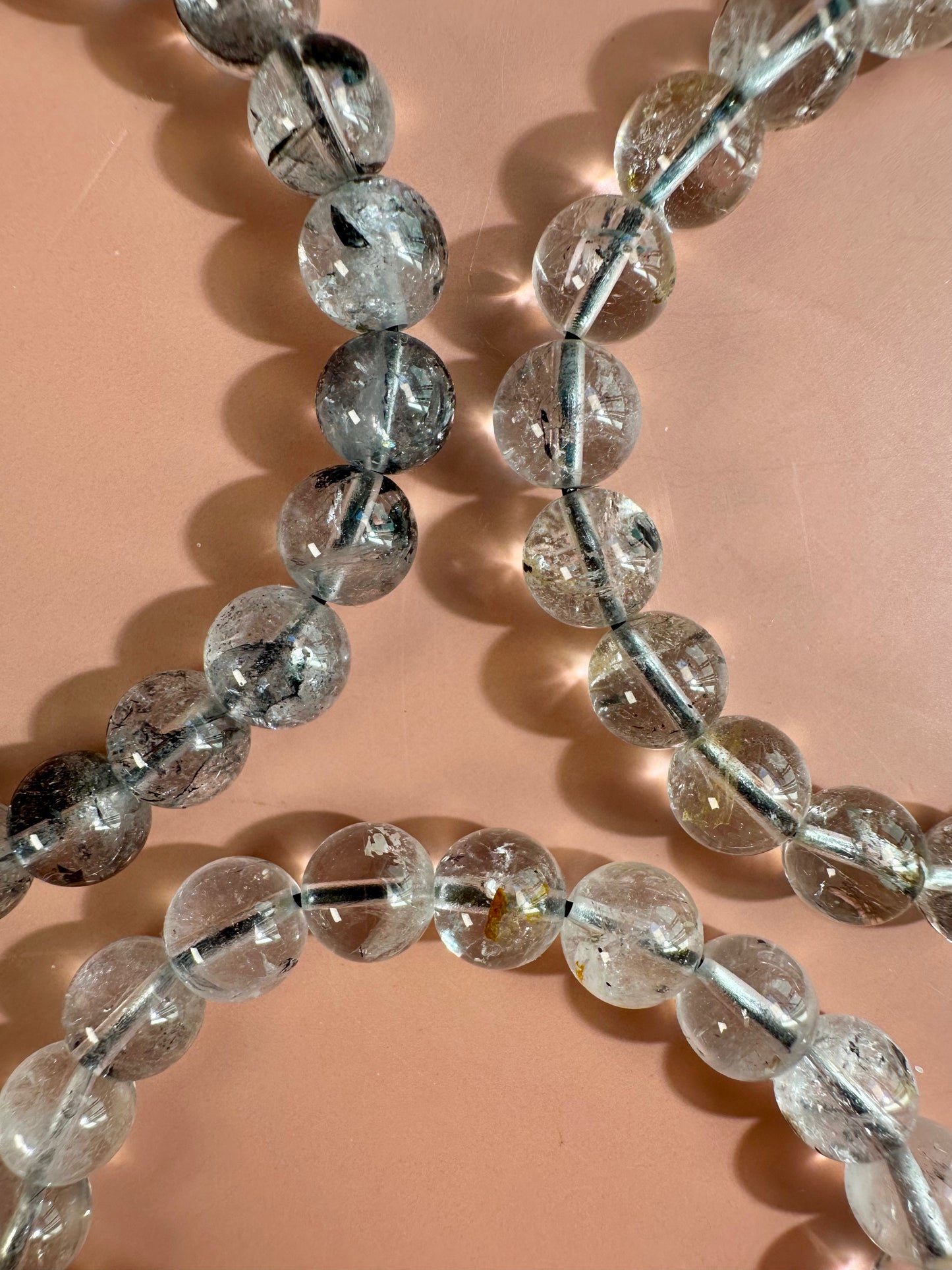 8mm Quartz with Biotite Inclusions Bracelet