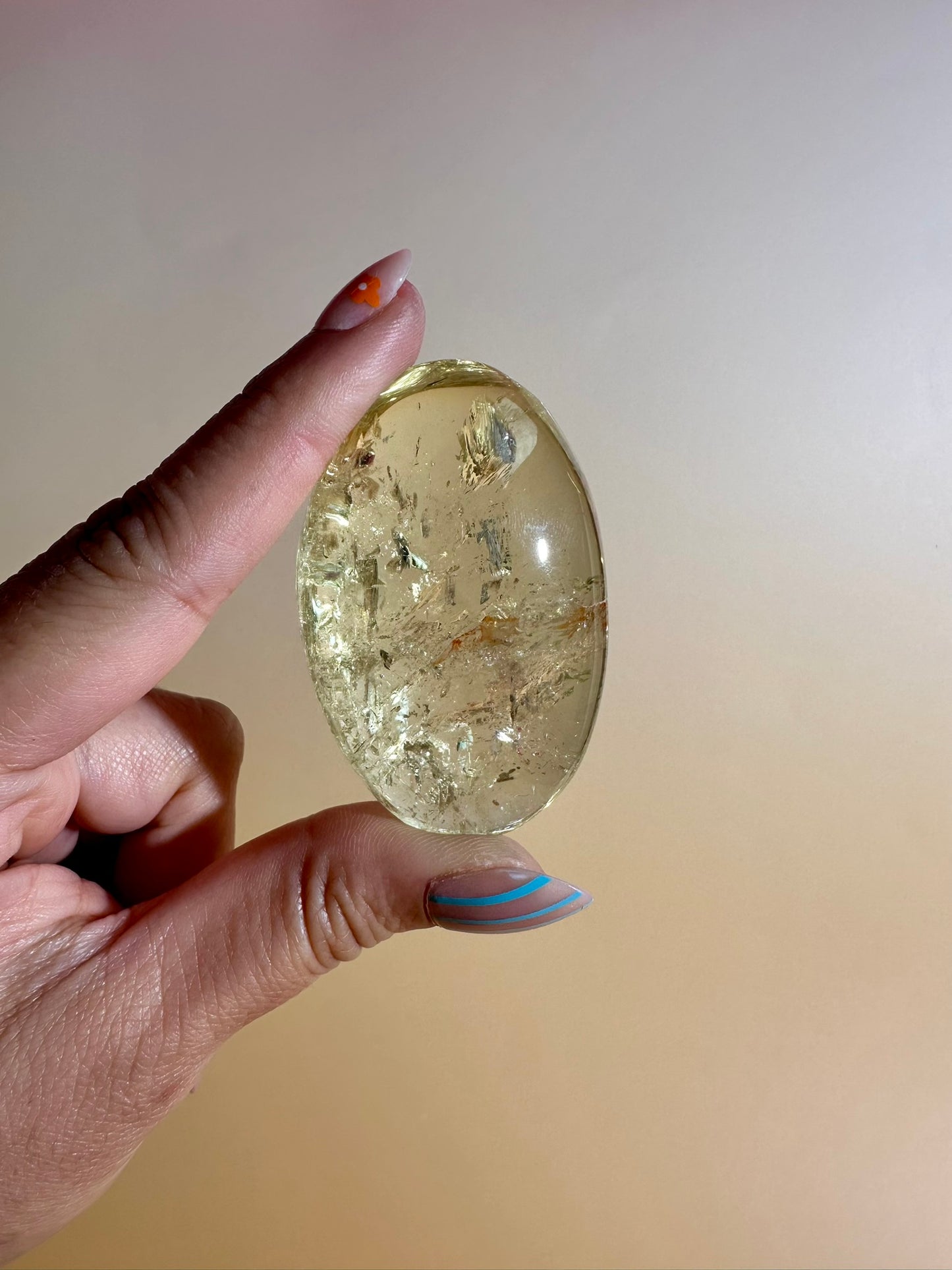 Citrine Palm Stone