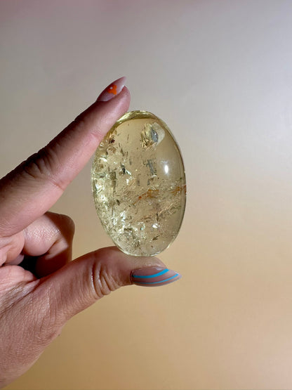 Citrine Palm Stone