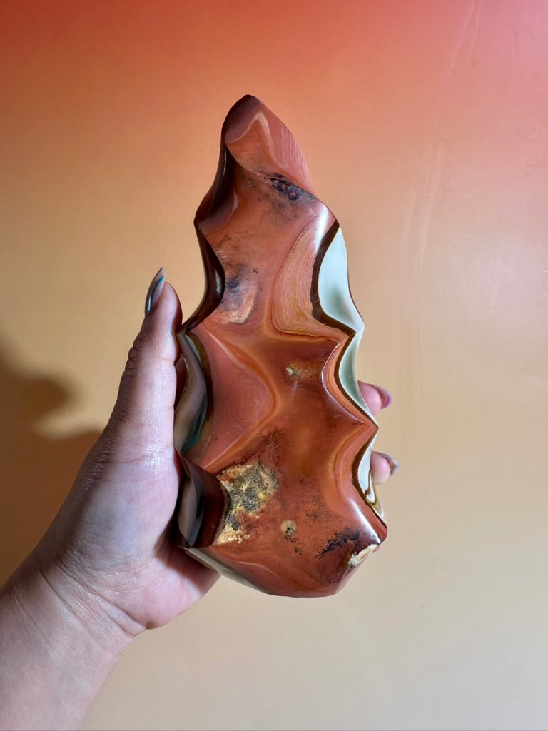 Polychrome Jasper Flame Option H | One-of-a-Kind Madagascar Polished Crystal