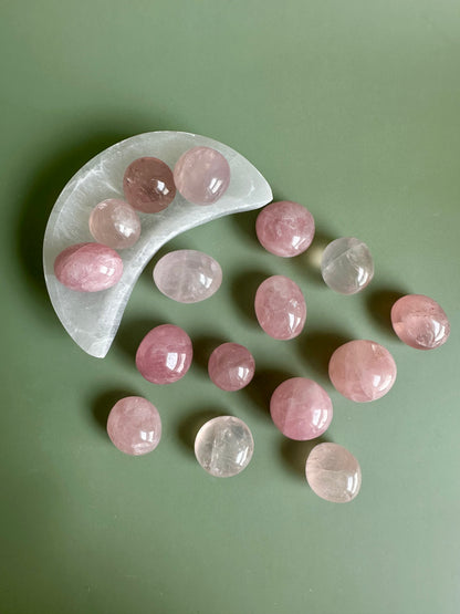 Satin Spar (Selenite) Crescent Moon Dish