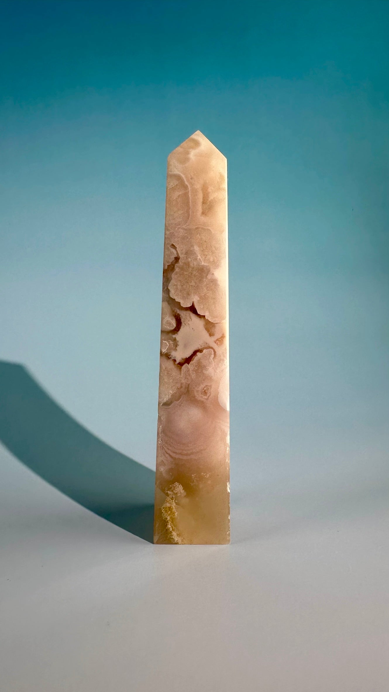 Druzy Flower Agate Obelisk – Option G