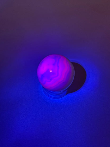 Peruvian Pink Mangano Calcite Sphere UV Reactive – Option B