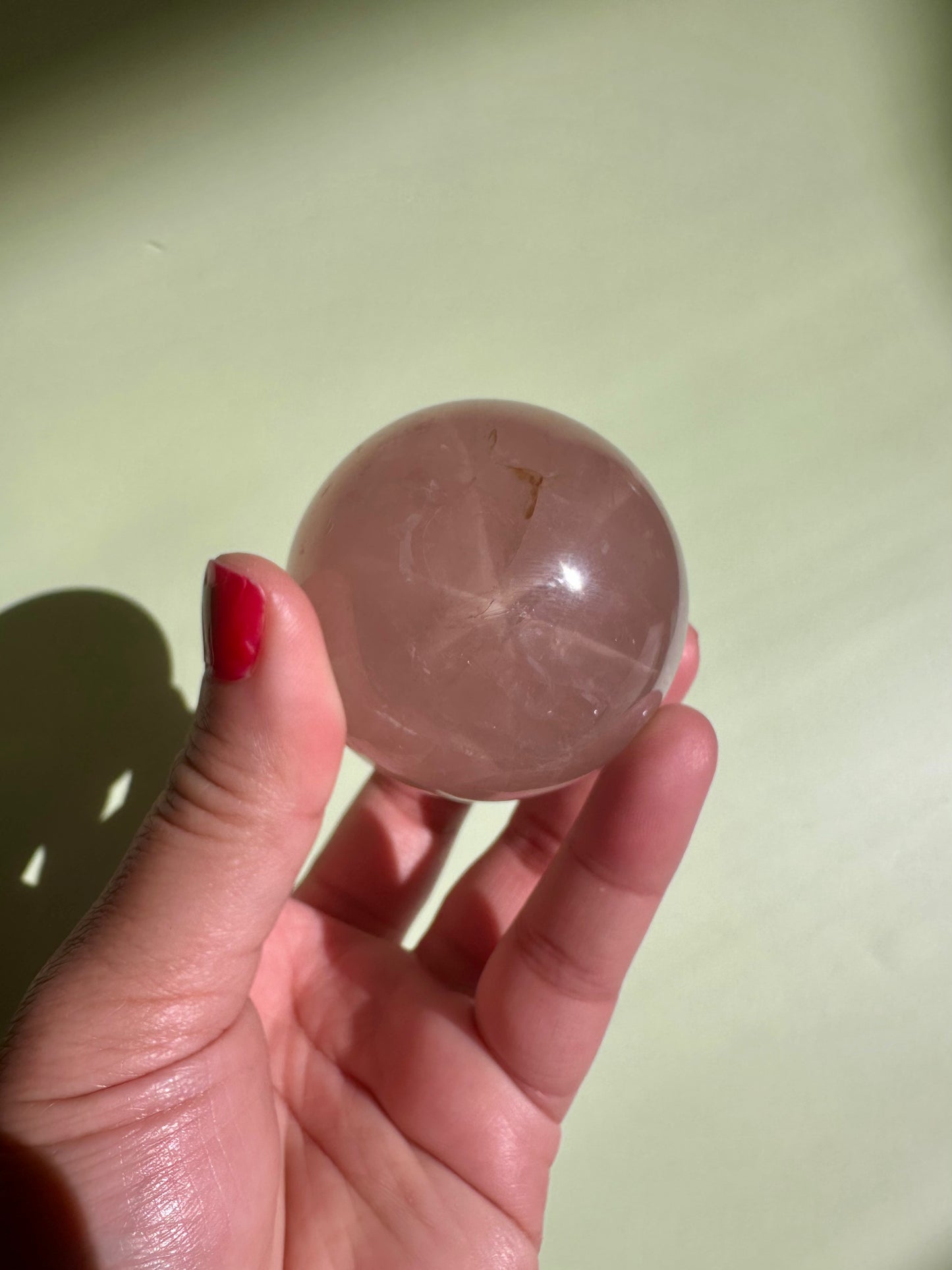 Star Rose Quartz Sphere - A