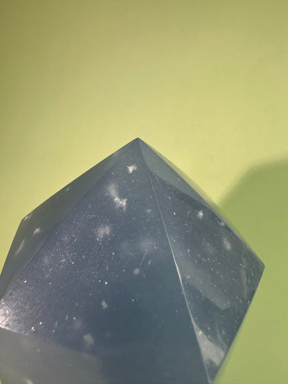 Large Peruvian Snowflake Angelite Tower - C