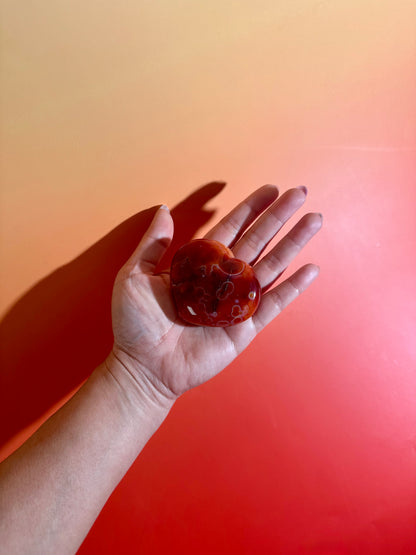 Carnelian Heart – Option B | Joy, Creativity & Positive Energy Crystal
