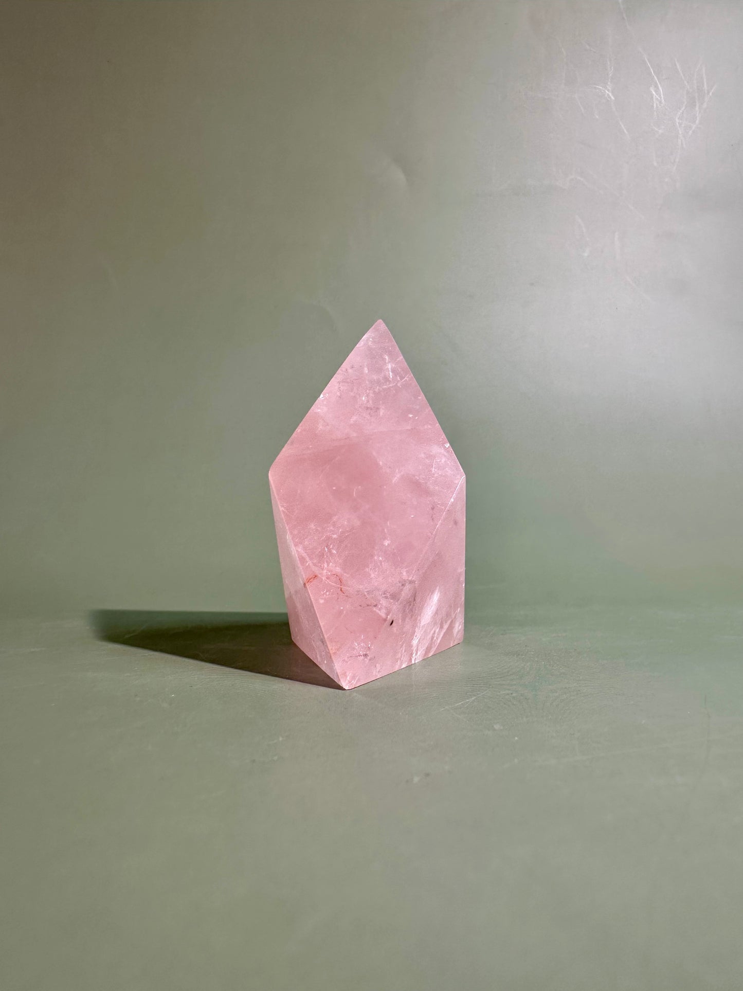 Rose Quartz Geometric Prism