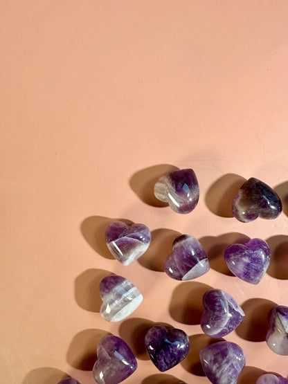 Mini Chevron Dream Amethyst Heart