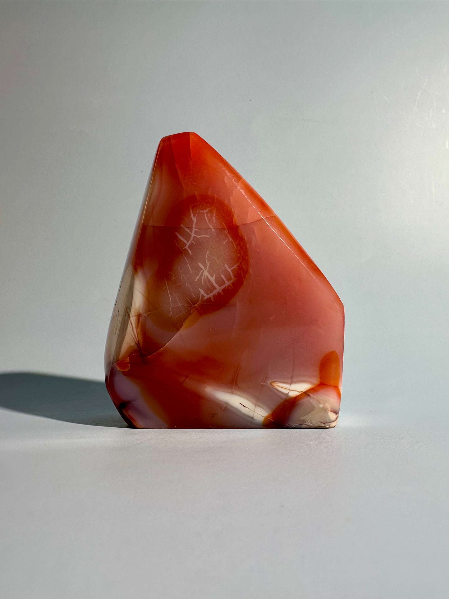 Carnelian Agate Geometric Freeform – Option I | Abundance, Determination & Prosperity Energy