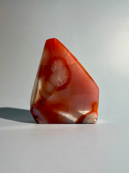 Carnelian Agate Geometric Freeform – Option I | Abundance, Determination & Prosperity Energy