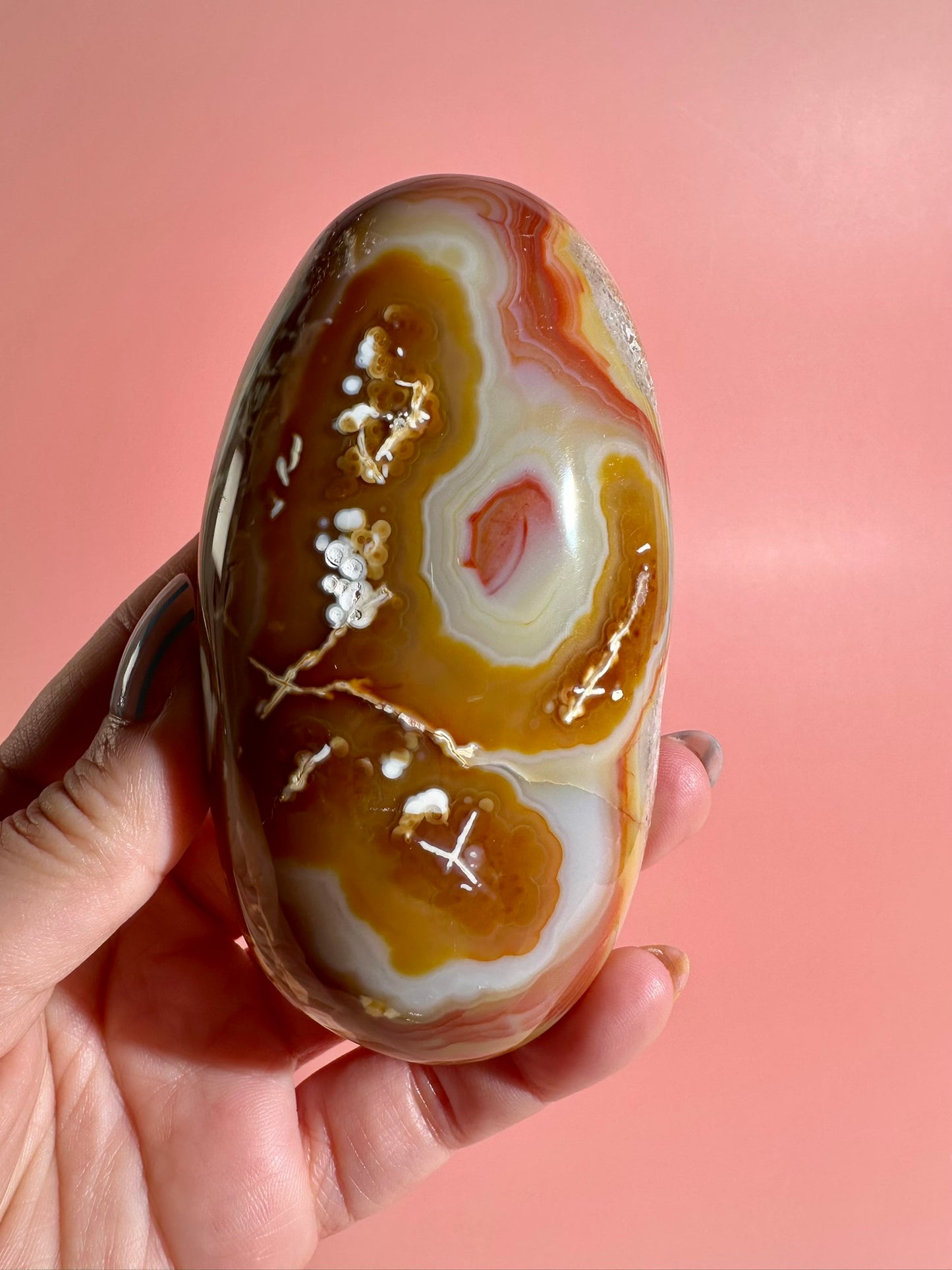 Carnelian Orca Agate Freeform – Option D | Empowerment, Grounding & Natural Beauty Crystal