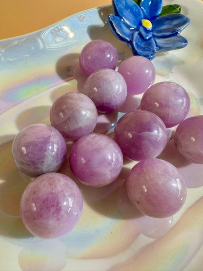 Small Kunzite Sphere 18mm | Mini Crystal Sphere
