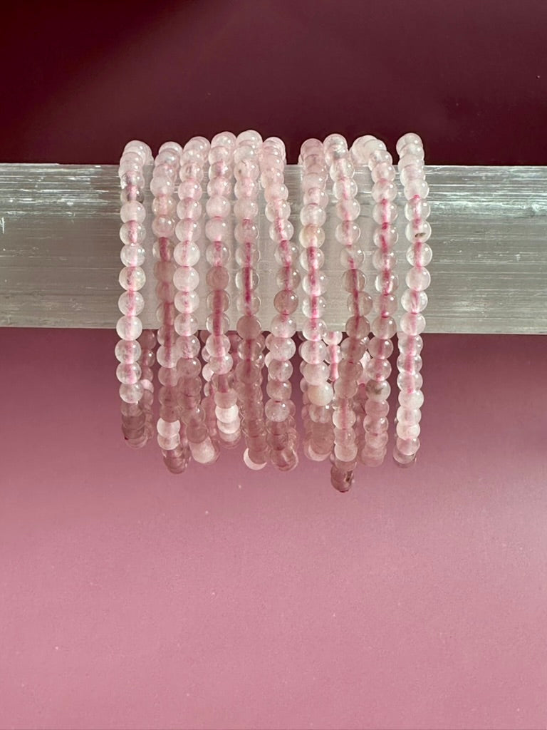 4mm Rose Quartz Bracelet