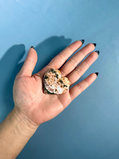 Ocean Jasper Heart Carving – F