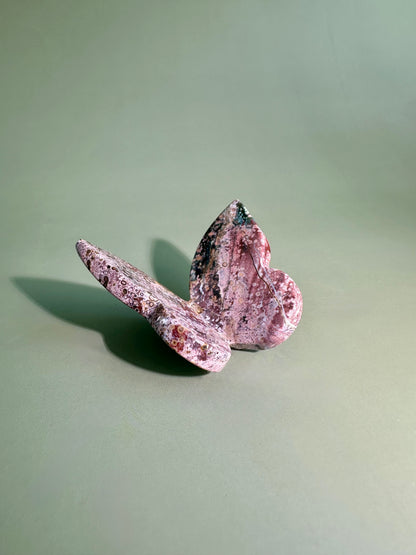 Sea Jasper 3D Butterfly Carving