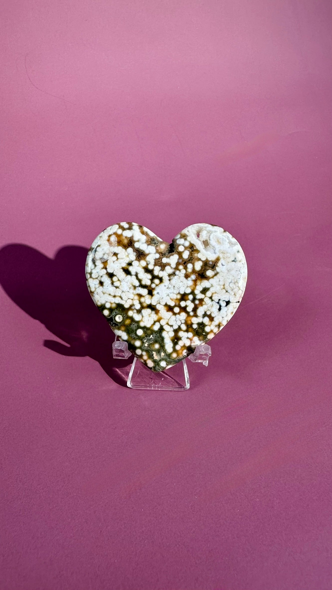 Ocean Jasper Heart Carving – Option M