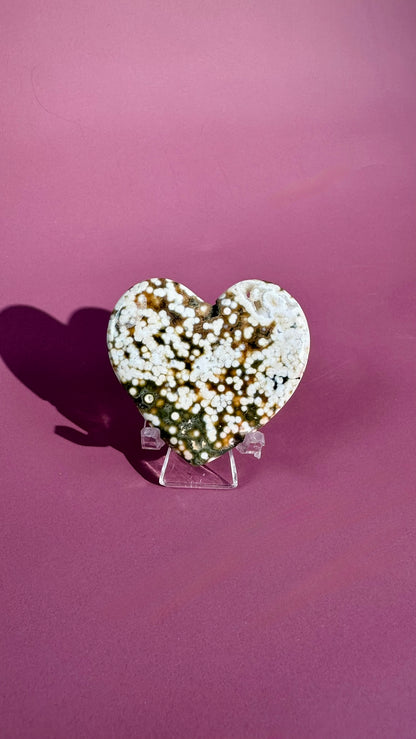 Ocean Jasper Heart Carving – Option M