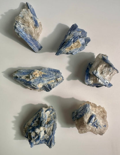 Kyanite in Quartz Cluster - F