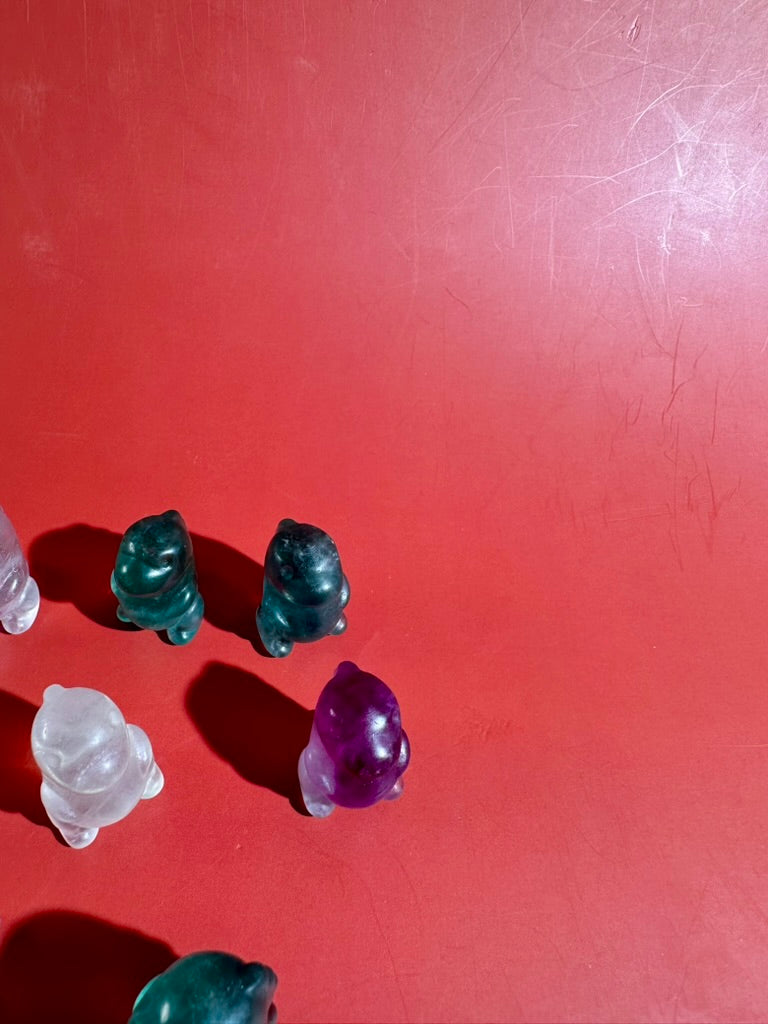 Small Rainbow Fluorite Dinosaur | Crystal Carving