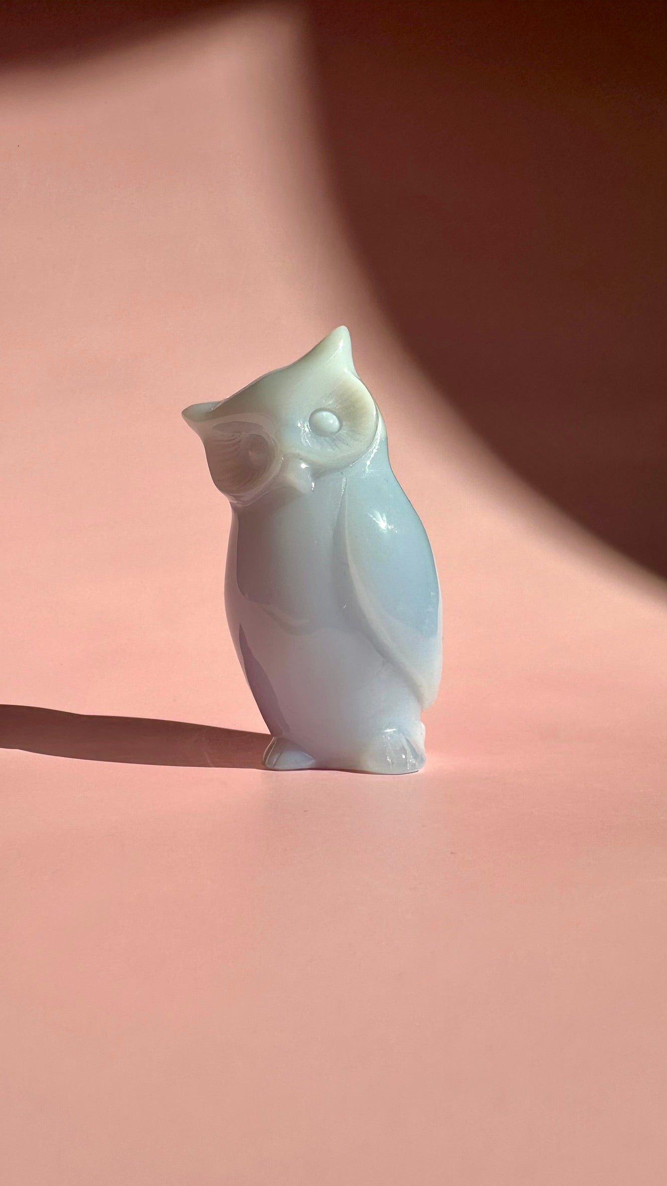 Blue Chalcedony Owl Carving (Large & Small) - You Pick!