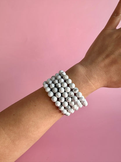 8mm Howlite Bracelet