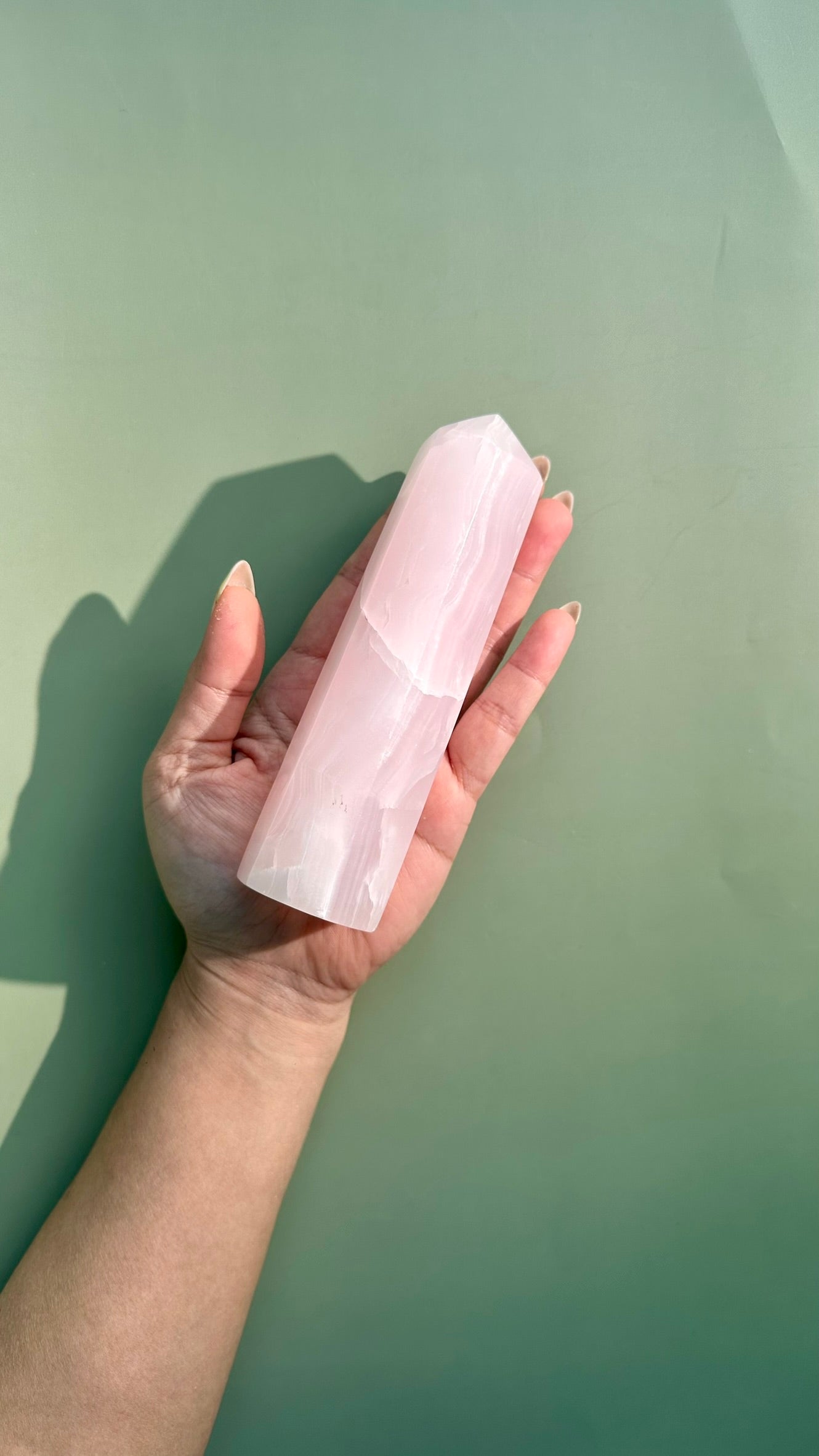 Pink Calcite UV Reactive Tower – Option C
