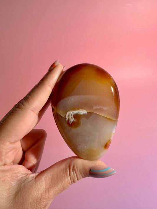 Carnelian Orca Agate Freeform – Option C | Abundance, Strength & Collector Stone