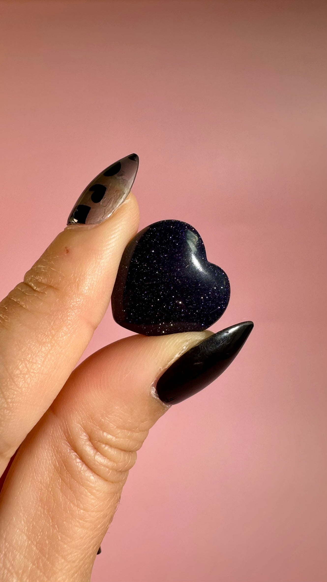 Mini Blue Sandstone Heart (Man-Made)