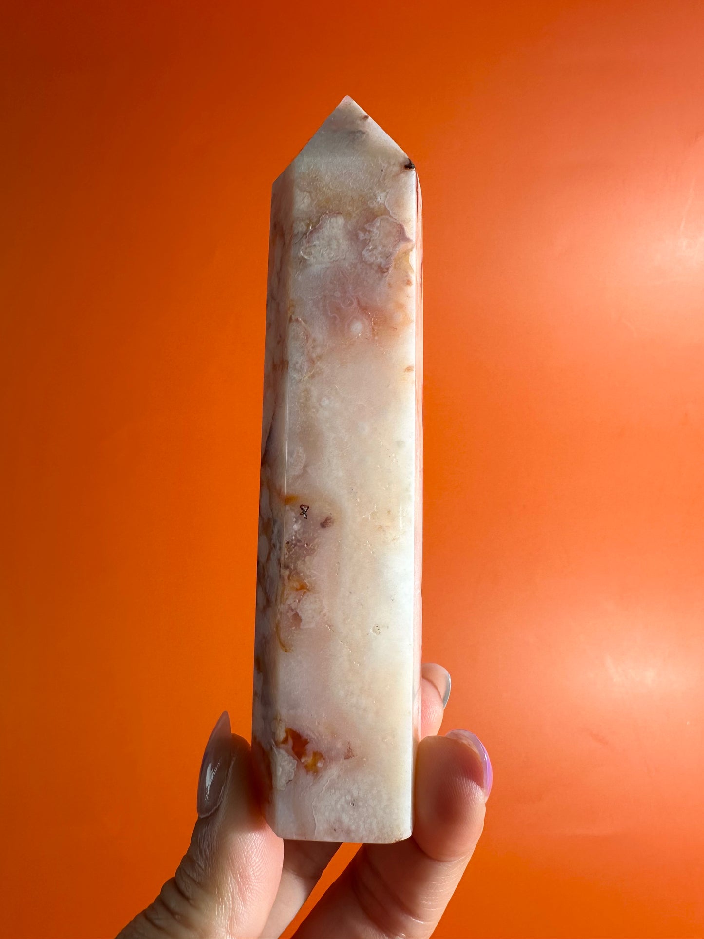 Carnelian Flower Agate Tower Option H | Growth, Creativity & Courage Crystal