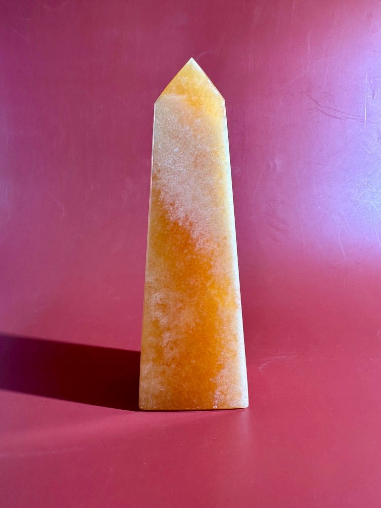 Orange Calcite Tower – Option D | Happiness, Inspiration & Empowerment Energy
