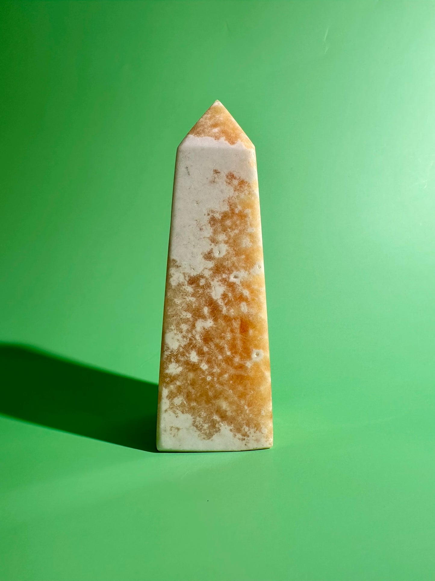 Orange Calcite Tower – Option C | Collector Crystal, Abundance & Creative Energy