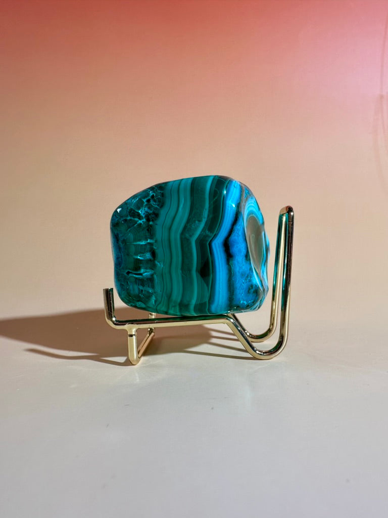 Malachite Chrysocolla Malacolla Polished Specimen Option C | Congo Stone