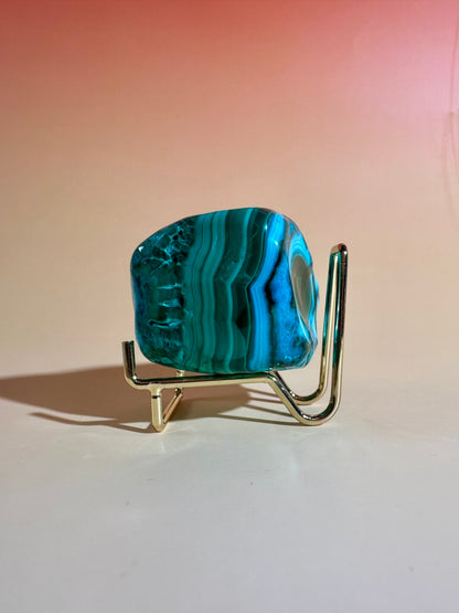 Malachite Chrysocolla Malacolla Polished Specimen Option C | Congo Stone