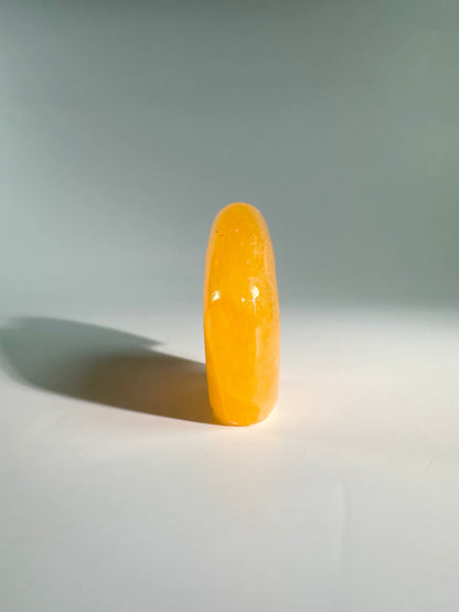 Orange Calcite Buffalo Bison Carving