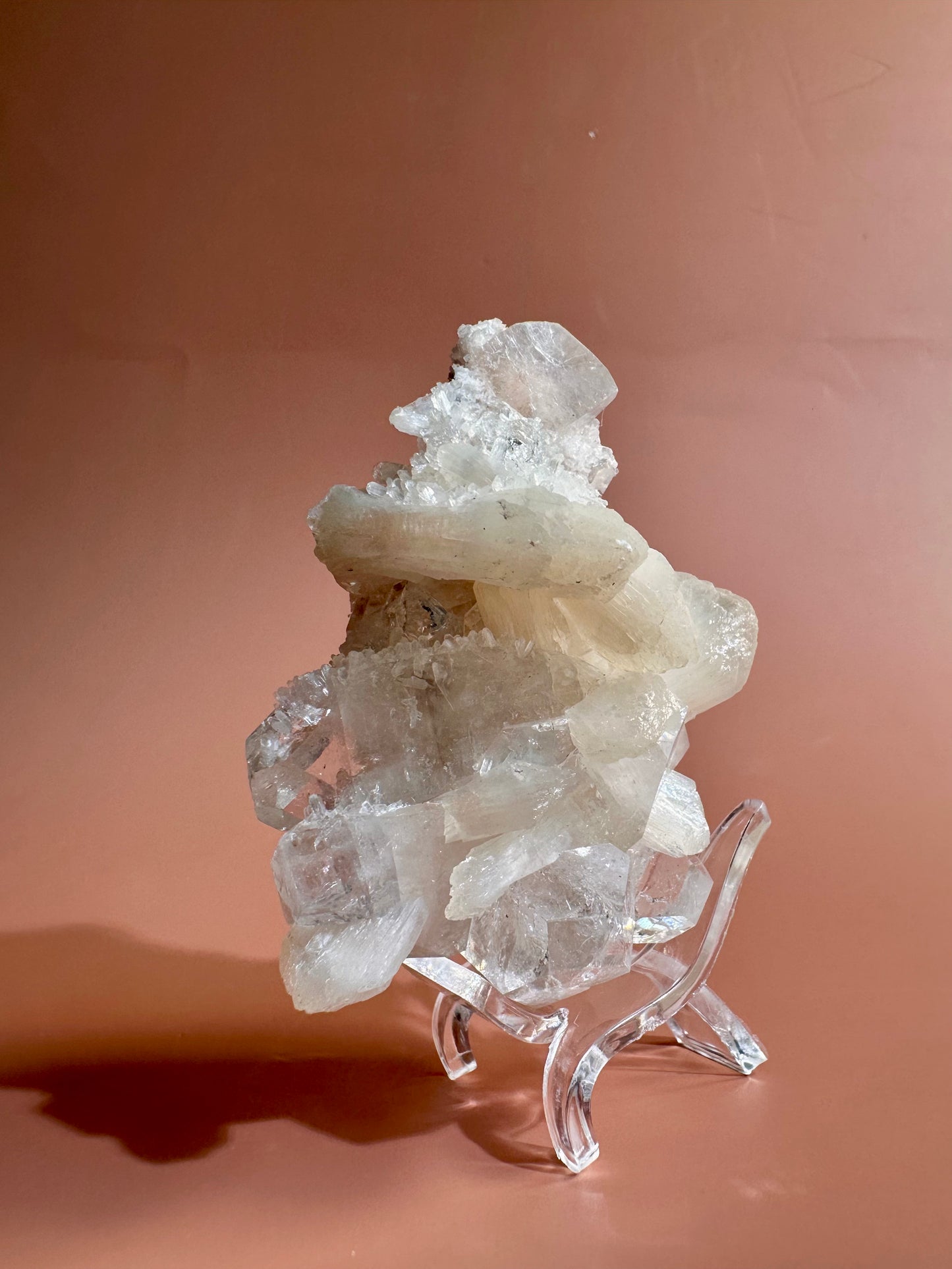 Apophyllite Stilbite Cluster - G