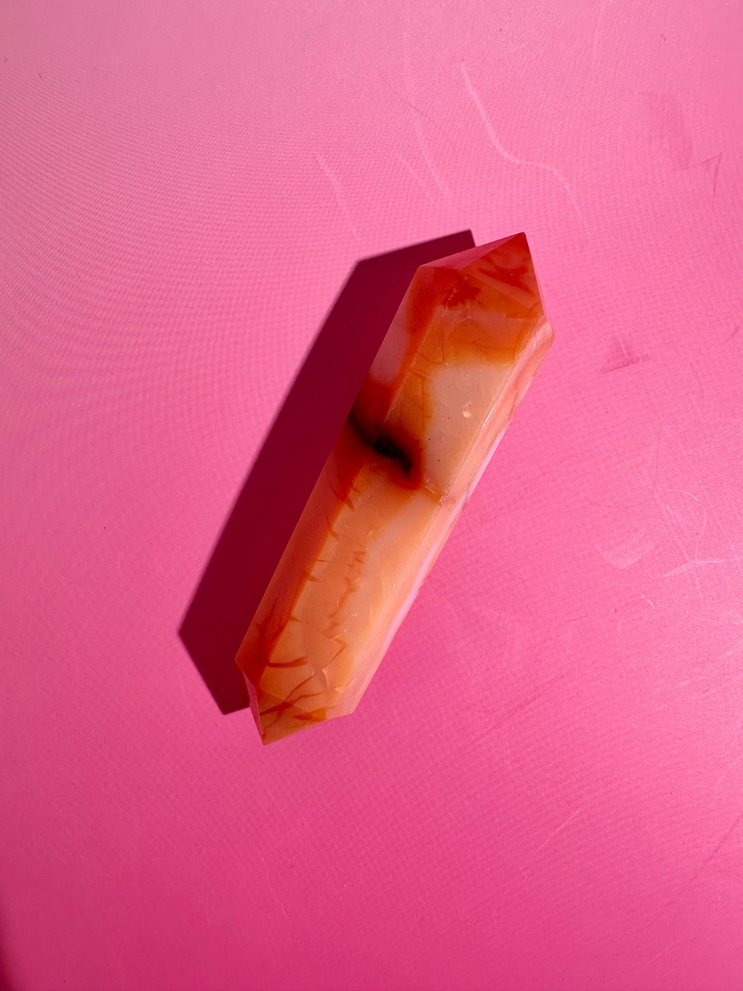 Carnelian Double Terminated Point – Option E | Vitality, Joy & Creative Energy