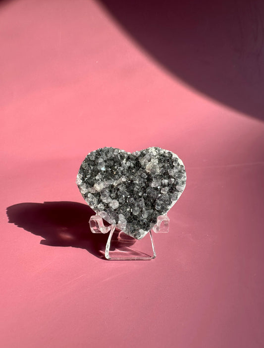 Small Druzy Amethyst Heart - G
