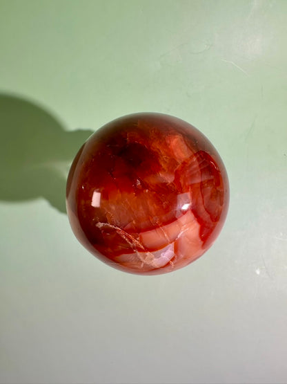 Carnelian Sphere – Option N | Collector Crystal, Passion, Vitality & Success