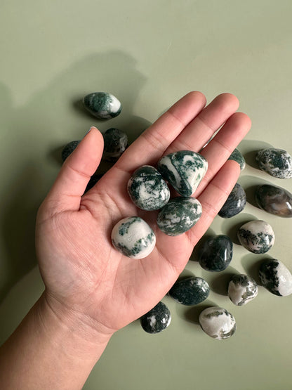 Moss Agate Tumble