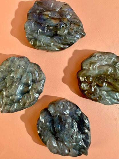 Labradorite Lion Head | Flashy Crystal Carving