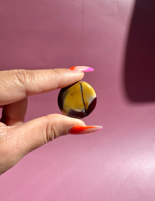 Mookaite Jasper Mini Round Flat Palm