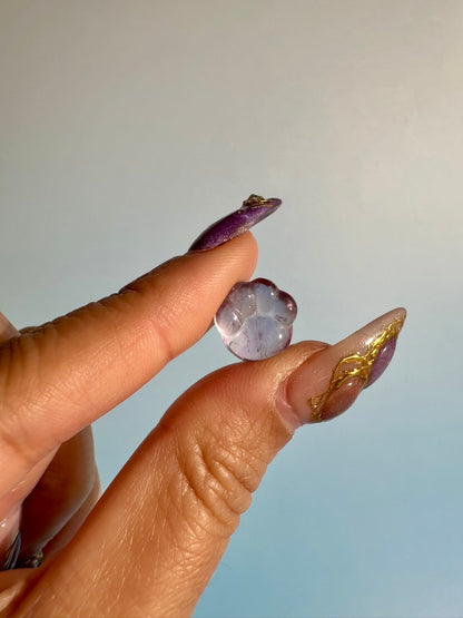 Mini Amethyst Paw | Purple Crystal Paw Carving