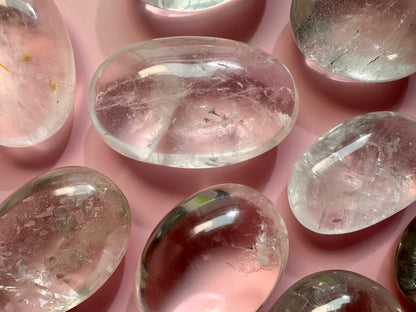 Clear Quartz Palm Stone