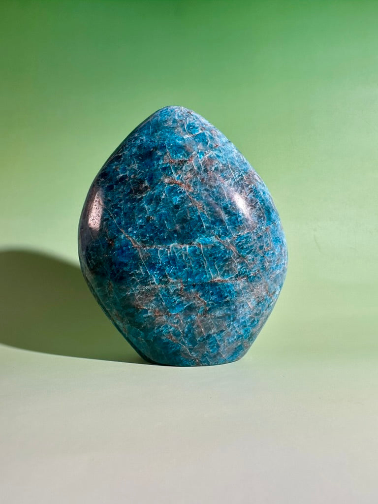 Blue Apatite Standing Freeform – Option E | Collector Crystal, Inspiration & Personal Growth